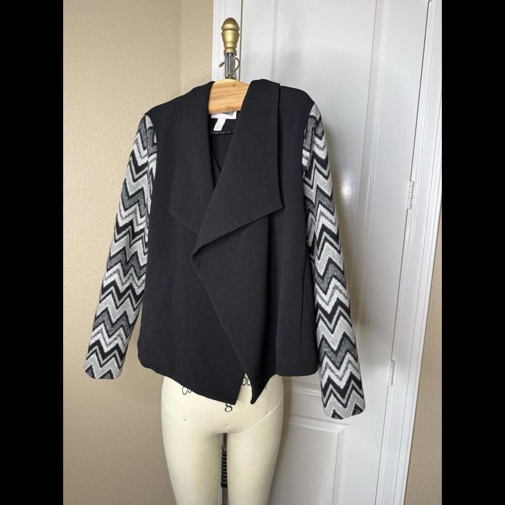 FOREVER21 Chevron Wrap Sz L Wool Poly Blend Sweater Coat Southwest style